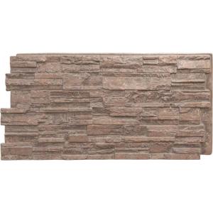 imageEkena Millwork 48 58quotW x 24 34quotH x 1 14quotD Cascade Stacked Stone StoneWall Faux Stone Siding Panel Smokey RidgeMount Vernon
