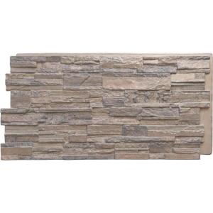 imageEkena Millwork 48 58quotW x 24 34quotH x 1 14quotD Cascade Stacked Stone StoneWall Faux Stone Siding Panel Smokey RidgePolermo