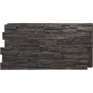 imageEkena Millwork 48 58quotW x 24 34quotH x 1 14quotD Cascade Stacked Stone StoneWall Faux Stone Siding Panel Smokey RidgeRiver Moss