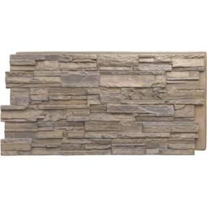imageEkena Millwork 48 58quotW x 24 34quotH x 1 14quotD Cascade Stacked Stone StoneWall Faux Stone Siding Panel Smokey RidgeRockwall