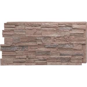 imageEkena Millwork 48 58quotW x 24 34quotH x 1 14quotD Cascade Stacked Stone StoneWall Faux Stone Siding Panel Smokey RidgeShasta