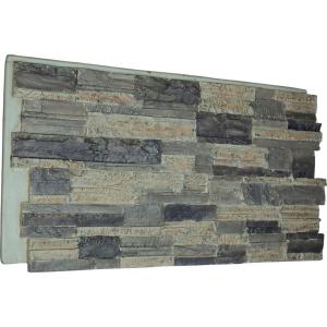 imageEkena Millwork 48 58quotW x 24 34quotH x 1 14quotD Cascade Stacked Stone StoneWall Faux Stone Siding Panel Smokey RidgeSmokey Ridge