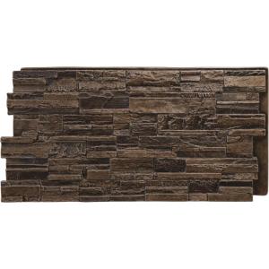 imageEkena Millwork 48 58quotW x 24 34quotH x 1 14quotD Cascade Stacked Stone StoneWall Faux Stone Siding Panel Smokey RidgeWillow Peak