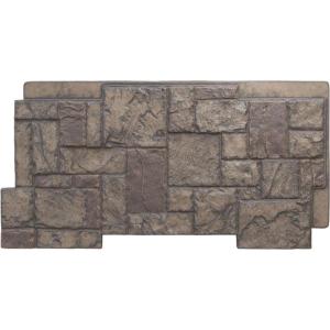 imageEkena Millwork 49quotW x 24 12quotH x 1 14quotD Castle Rock Stacked Stone StoneWall Faux Stone Siding Panel Canyon BrownCascade River