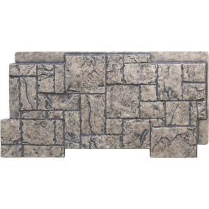 imageEkena Millwork 49quotW x 24 12quotH x 1 14quotD Castle Rock Stacked Stone StoneWall Faux Stone Siding Panel Canyon BrownLinen Graphite