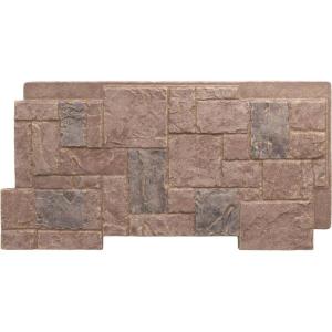 imageEkena Millwork 49quotW x 24 12quotH x 1 14quotD Castle Rock Stacked Stone StoneWall Faux Stone Siding Panel Canyon BrownOrchard Cliff