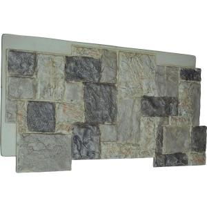 imageEkena Millwork 49quotW x 24 12quotH x 1 14quotD Castle Rock Stacked Stone StoneWall Faux Stone Siding Panel Canyon BrownSmokey Ridge