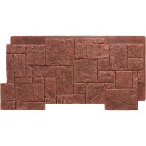 imageEkena Millwork 49quotW x 24 12quotH x 1 14quotD Castle Rock Stacked Stone StoneWall Faux Stone Siding Panel Canyon BrownSun Valley