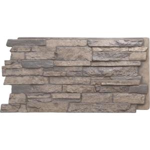 imageEkena Millwork 49quotW x 25 12quotH x 1 14quotD Acadia Ledge Stacked Stone StoneWall Faux Stone Siding Panel SandstoneBoardwalk Bay