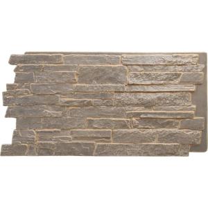 imageEkena Millwork 49quotW x 25 12quotH x 1 14quotD Acadia Ledge Stacked Stone StoneWall Faux Stone Siding Panel SandstoneCannondale