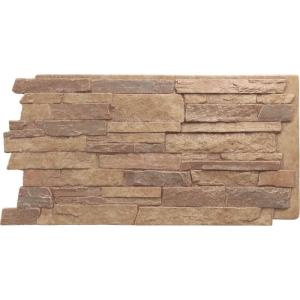 imageEkena Millwork 49quotW x 25 12quotH x 1 14quotD Acadia Ledge Stacked Stone StoneWall Faux Stone Siding Panel SandstoneFall Bank