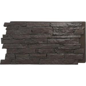 imageEkena Millwork 49quotW x 25 12quotH x 1 14quotD Acadia Ledge Stacked Stone StoneWall Faux Stone Siding Panel SandstoneRiver Moss