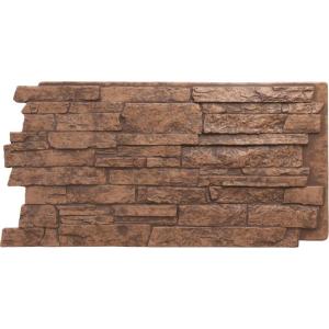 imageEkena Millwork 49quotW x 25 12quotH x 1 14quotD Acadia Ledge Stacked Stone StoneWall Faux Stone Siding Panel SandstoneSedona
