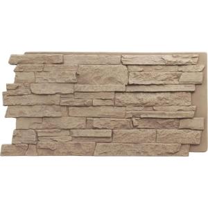 imageEkena Millwork 49quotW x 25 12quotH x 1 14quotD Acadia Ledge Stacked Stone StoneWall Faux Stone Siding Panel SandstoneValley Spring