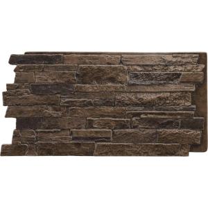 imageEkena Millwork 49quotW x 25 12quotH x 1 14quotD Acadia Ledge Stacked Stone StoneWall Faux Stone Siding Panel SandstoneWillow Peak