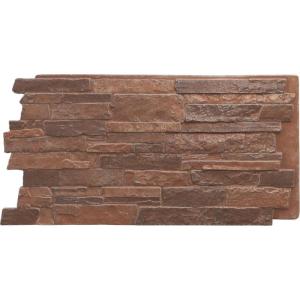 imageEkena Millwork 49quotW x 25 12quotH x 1 14quotD Acadia Ledge Stacked Stone StoneWall Faux Stone Siding Panel SandstoneYork Town