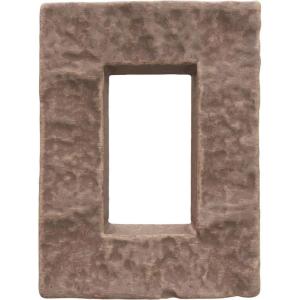 imageEkena Millwork 4quotW x 3quotD x 7 78quotH Universal Electrical Cover for StoneWall Faux Stone Siding Panels Canyon BrownOrchard Cliff