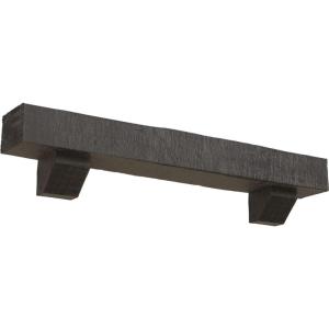 imageEkena Millwork 6quot H x 6quot D x 36quot W Rough Cedar Faux Wood Fireplace Mantel Kit wAshford Corbels Aged Cedar
