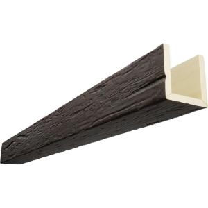 imageEkena Millwork BMHH3C0080X080X096ZH 3Sided U Hand Hewn Endurathane Faux Wood Ceiling Beam 8quotW x 8quotH x 8L Premium Hickory