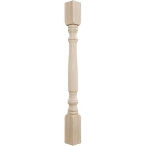 imageEkena Millwork COL05X05X35LERW Legacy Tapered Cabinet Column Top Block 6quot Bottom Block 7quot 5quotW x 5quotD x 35 12quotH RubberwoodRubberwood