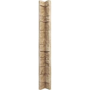 imageUniversal Inside Corner for EverStone Faux Stone Siding Panels 3quotW x 3quotD x 48quotH Iron Mill ColorSandstone