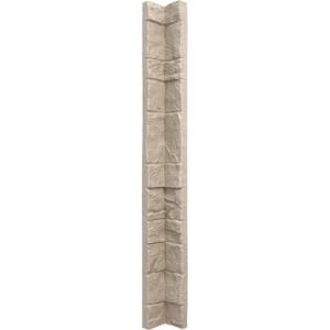imageUniversal Inside Corner for EverStone Faux Stone Siding Panels 3quotW x 3quotD x 48quotH Iron Mill ColorSea Shell