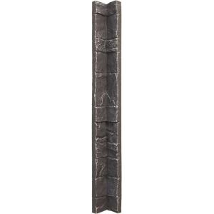 imageUniversal Inside Corner for EverStone Faux Stone Siding Panels 3quotW x 3quotD x 48quotH Iron Mill ColorSlate Gray