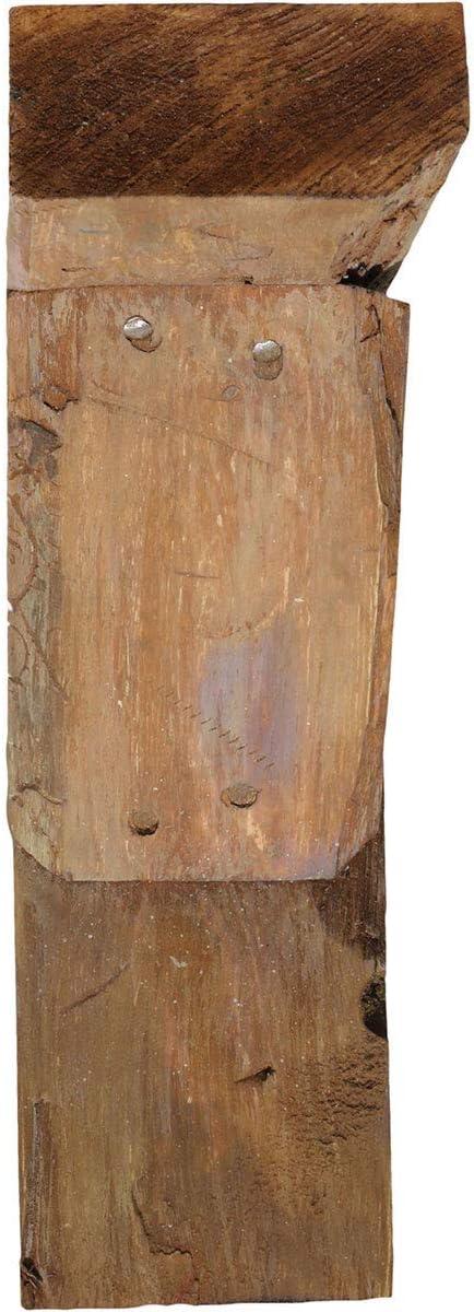 imageEkena Millwork BKTB03X08X10TRBRCASE4 Vintage Farmhouse Bracket Barnwood Decor Collection 3 12quotW x 8quotD x 10quotH Weathered Brown 4 Pack
