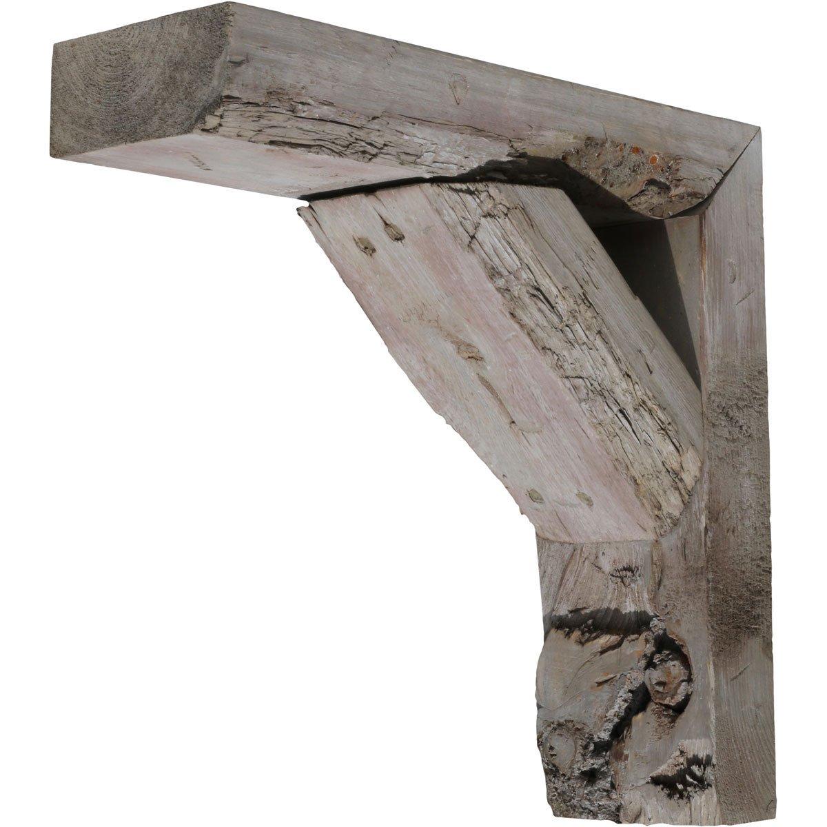 imageEkena Millwork BKTB03X08X10TRGYCASE2 Vintage Farmhouse Bracket Barnwood Decor Collection 3 12quotW x 8quotD x 10quotH Reclaimed Grey 2 Pack