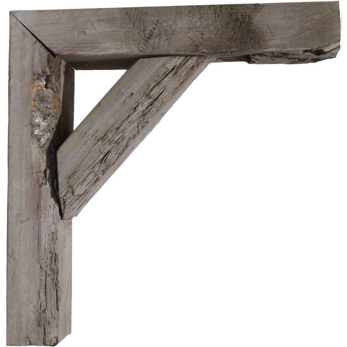 imageEkena Millwork BKTB03X08X10TRGYCASE2 Vintage Farmhouse Bracket Barnwood Decor Collection 3 12quotW x 8quotD x 10quotH Reclaimed Grey 2 Pack