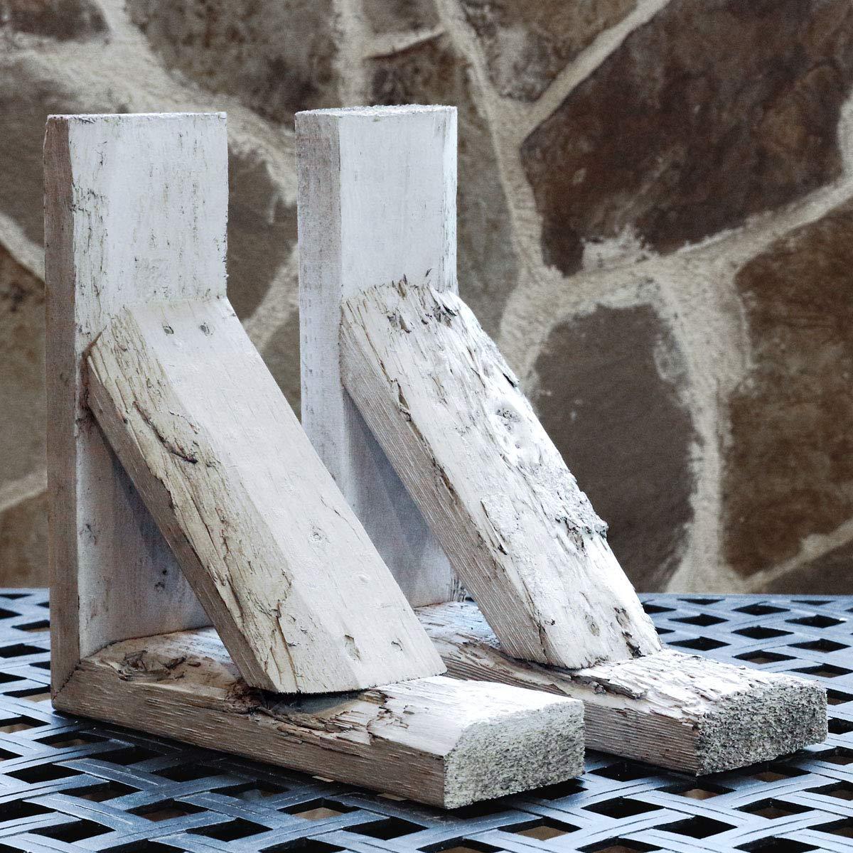 imageEkena Millwork BKTB03X08X10TRGYCASE2 Vintage Farmhouse Bracket Barnwood Decor Collection 3 12quotW x 8quotD x 10quotH Reclaimed Grey 2 Pack