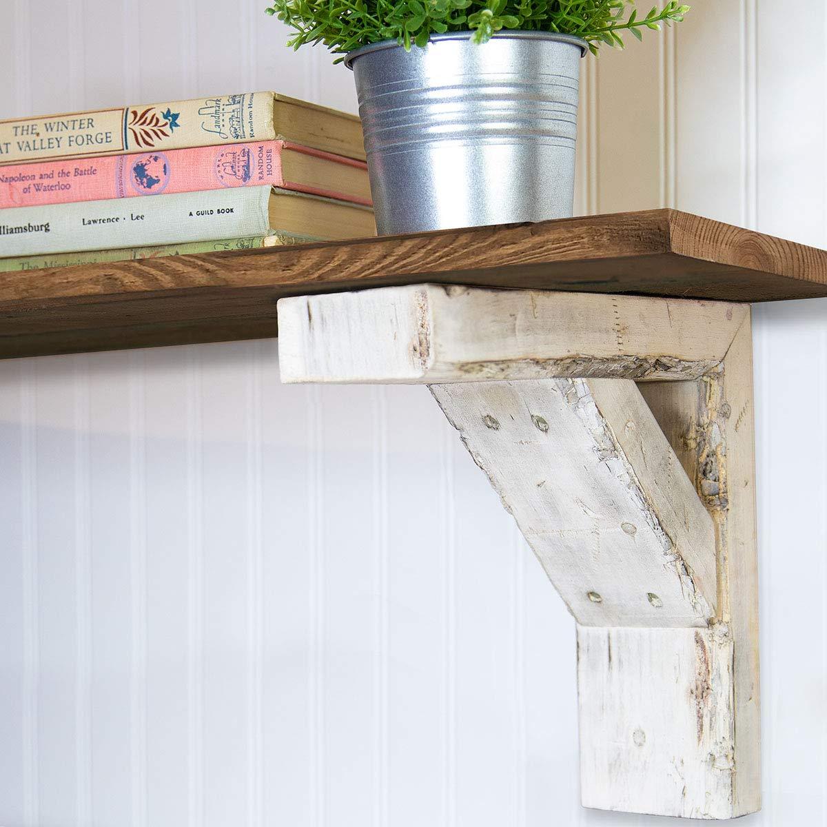imageEkena Millwork BKTB03X08X10TRGYCASE2 Vintage Farmhouse Bracket Barnwood Decor Collection 3 12quotW x 8quotD x 10quotH Reclaimed Grey 2 Pack