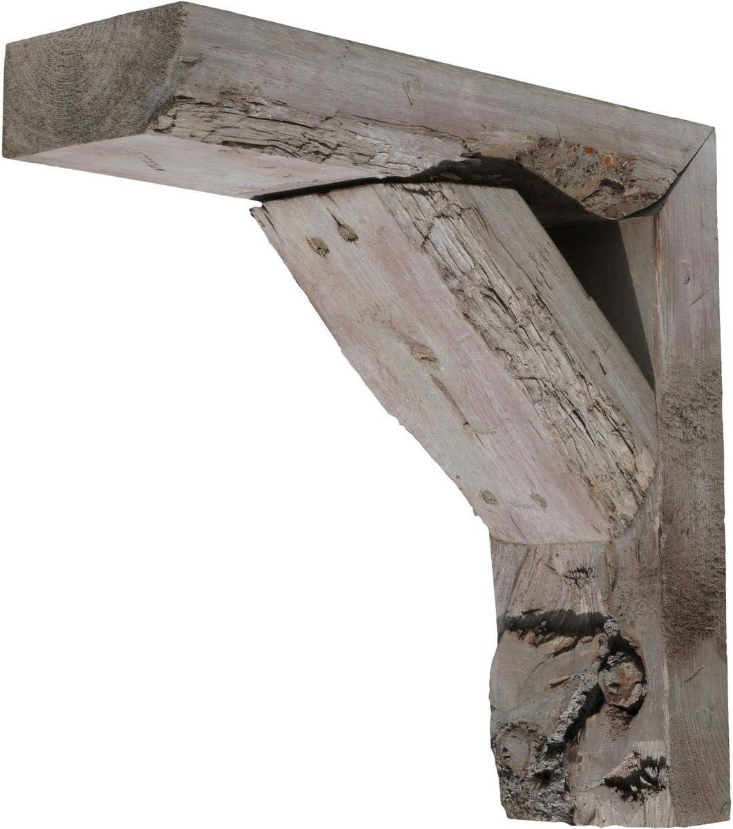 imageEkena Millwork BKTB03X08X10TRPGCASE2 Vintage Farmhouse Bracket Barnwood Decor Collection 3 12quotW x 8quotD x 10quotH Pebble Grey 2 Pack