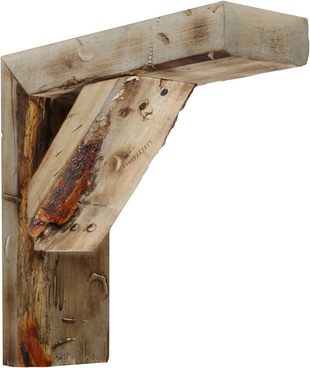 imageEkena Millwork BKTB03X08X10TRUFCASE2 Vintage Farmhouse Bracket Barnwood Decor Collection 3 12quotW x 8quotD x 10quotH Natural Barnwood 2 Pack