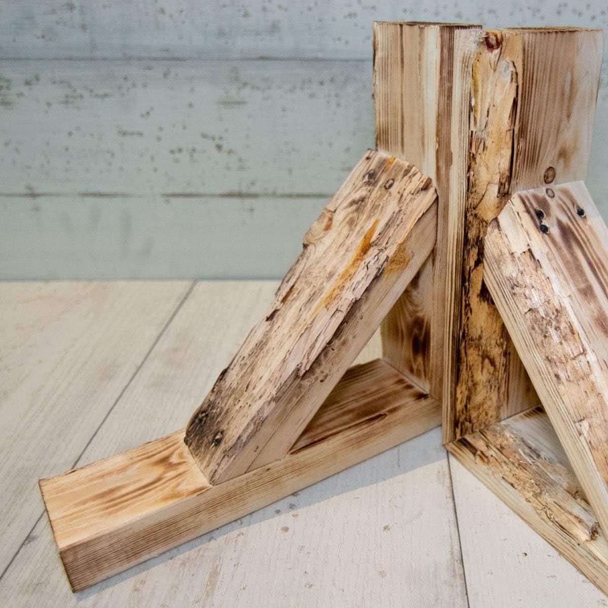 imageEkena Millwork BKTB03X08X10TRUFCASE2 Vintage Farmhouse Bracket Barnwood Decor Collection 3 12quotW x 8quotD x 10quotH Natural Barnwood 2 Pack