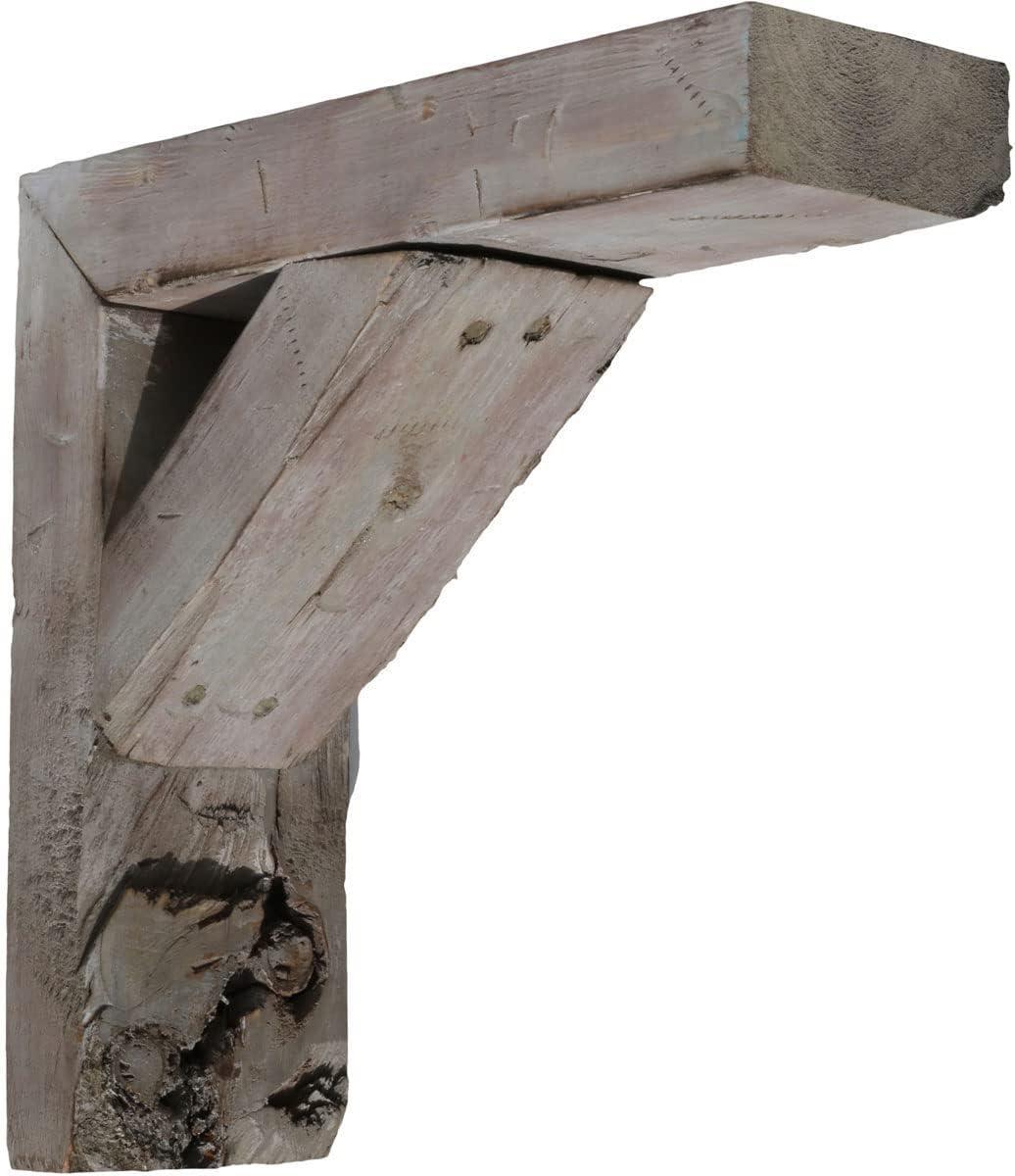 imageEkena Millwork BKTB03X10X10TRGYCASE2 Vintage Farmhouse Bracket Barnwood Decor Collection 3 12quotW x 10quotD x 10quotH Reclaimed Grey 2 Pack