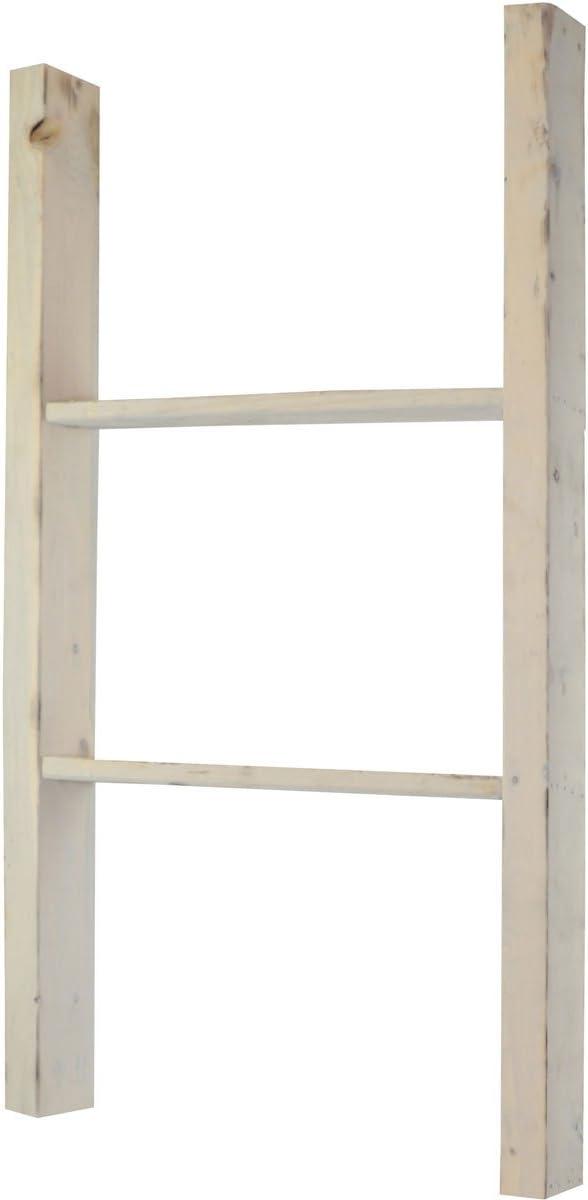 imageEkena Millwork DECR019X072X04LDRBR Vintage Farmhouse 5 Rung Ladder Barnwood Decor Collection 19quotW x 72quotH x 3 12quotD Weathered BrownDriftwood Blue