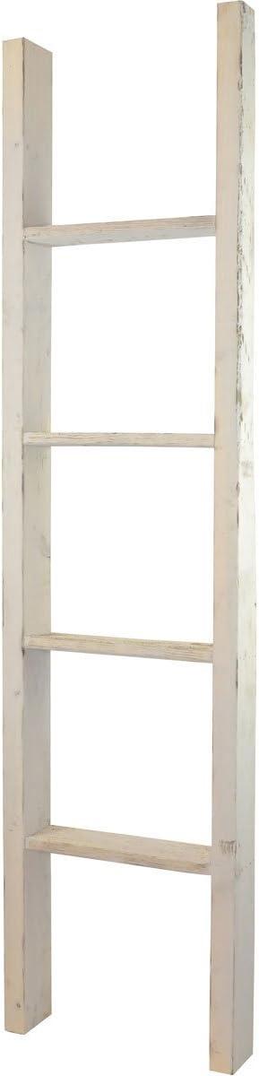 imageEkena Millwork DECR019X072X04LDRBR Vintage Farmhouse 5 Rung Ladder Barnwood Decor Collection 19quotW x 72quotH x 3 12quotD Weathered BrownDriftwood Blue