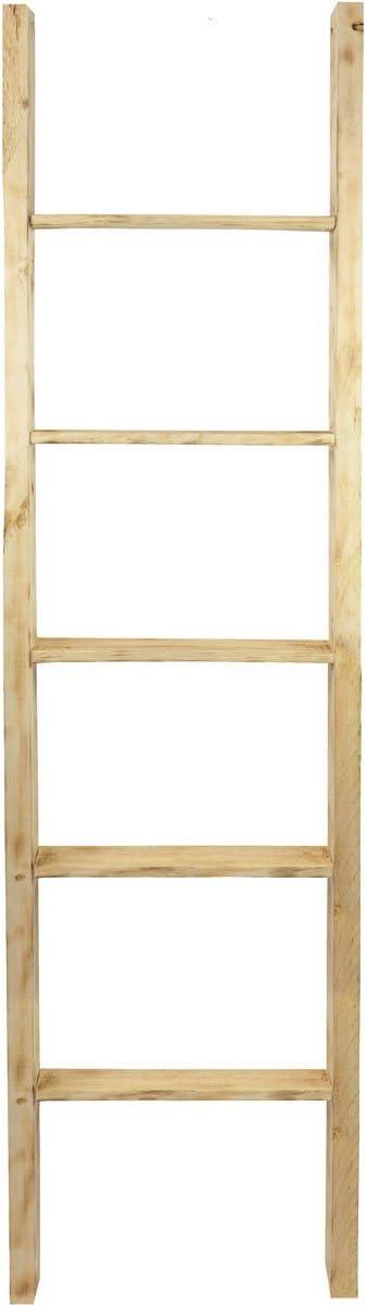 imageEkena Millwork DECR019X072X04LDRBR Vintage Farmhouse 5 Rung Ladder Barnwood Decor Collection 19quotW x 72quotH x 3 12quotD Weathered BrownNatural Barnwood