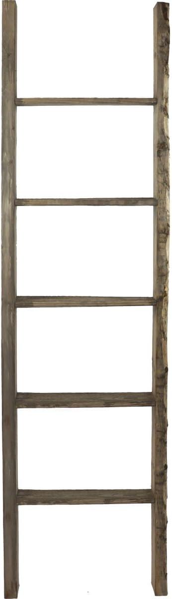imageEkena Millwork DECR019X072X04LDRBR Vintage Farmhouse 5 Rung Ladder Barnwood Decor Collection 19quotW x 72quotH x 3 12quotD Weathered BrownPebble Grey