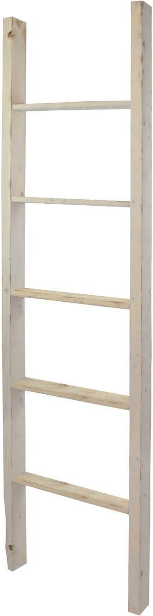 imageEkena Millwork DECR019X072X04LDRBR Vintage Farmhouse 5 Rung Ladder Barnwood Decor Collection 19quotW x 72quotH x 3 12quotD Weathered BrownPebble Grey