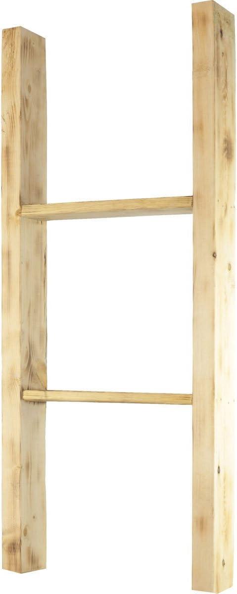 imageEkena Millwork DECR019X072X04LDRBR Vintage Farmhouse 5 Rung Ladder Barnwood Decor Collection 19quotW x 72quotH x 3 12quotD Weathered BrownPebble Grey