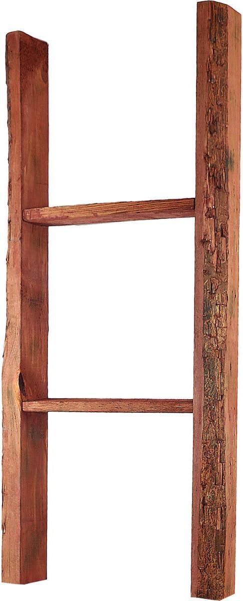 imageEkena Millwork DECR019X072X04LDRBR Vintage Farmhouse 5 Rung Ladder Barnwood Decor Collection 19quotW x 72quotH x 3 12quotD Weathered BrownSalvage Red