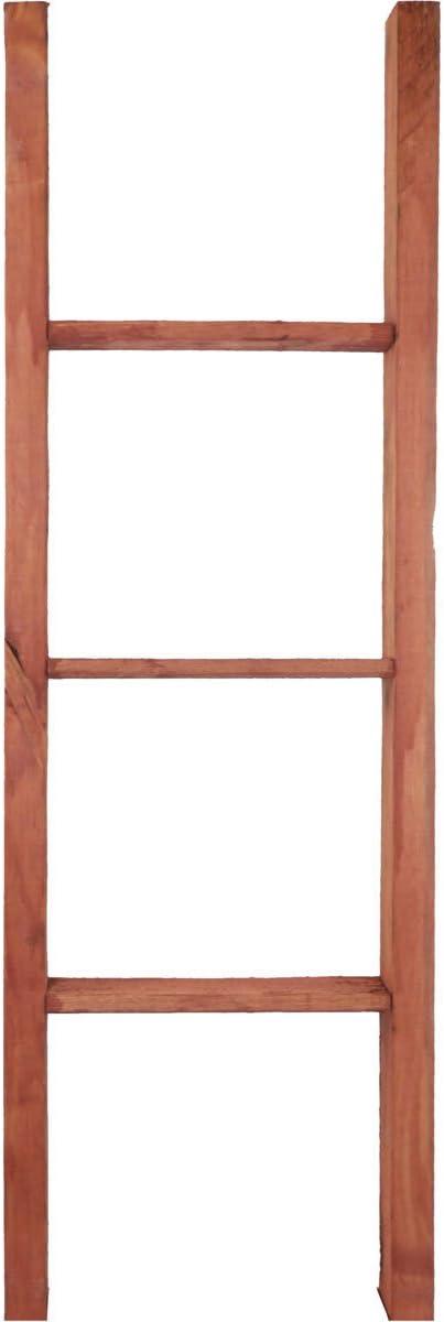 imageEkena Millwork DECR019X072X04LDRBR Vintage Farmhouse 5 Rung Ladder Barnwood Decor Collection 19quotW x 72quotH x 3 12quotD Weathered BrownSalvage Red