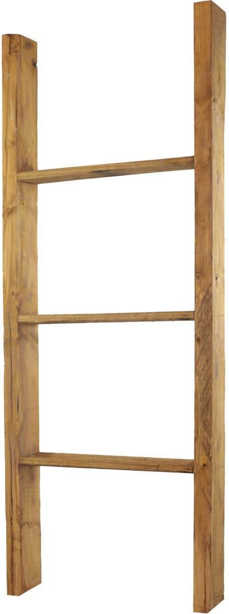 imageEkena Millwork DECR019X072X04LDRBR Vintage Farmhouse 5 Rung Ladder Barnwood Decor Collection 19quotW x 72quotH x 3 12quotD Weathered BrownWeathered Brown