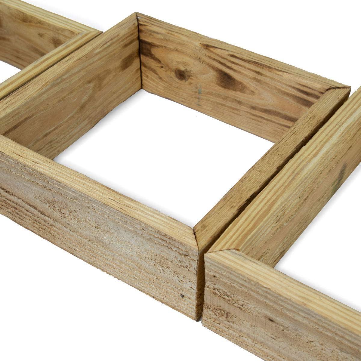 imageEkena Millwork DECR15SBSQOBBR Set of 3 Square Open Back Vintage Farmhouse Shadow Box Shelves Barnwood Decor Collection Weathered BrownNatural Barnwood