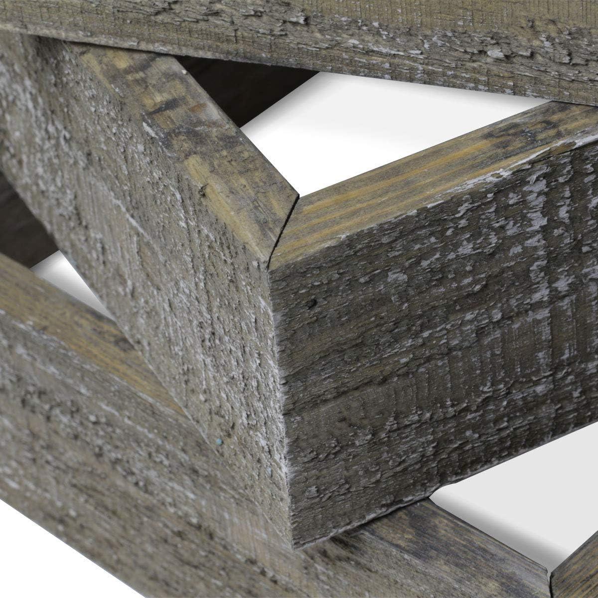 imageEkena Millwork DECR15SBSQOBBR Set of 3 Square Open Back Vintage Farmhouse Shadow Box Shelves Barnwood Decor Collection Weathered BrownPebble Grey