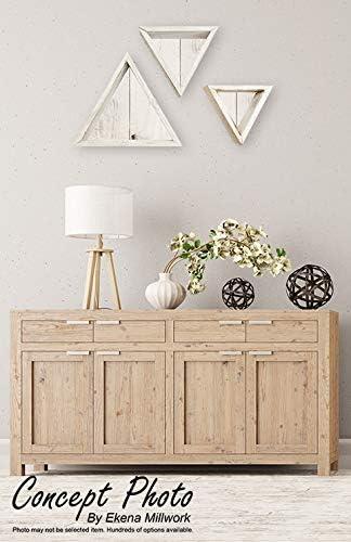 imageEkena Millwork DECR15SBSQOBBR Set of 3 Square Open Back Vintage Farmhouse Shadow Box Shelves Barnwood Decor Collection Weathered BrownPebble Grey