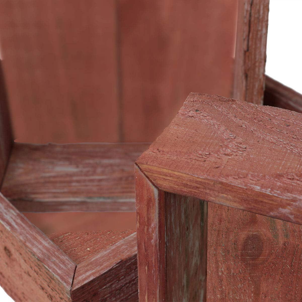 imageEkena Millwork DECR15SBSQOBBR Set of 3 Square Open Back Vintage Farmhouse Shadow Box Shelves Barnwood Decor Collection Weathered BrownSalvage Red