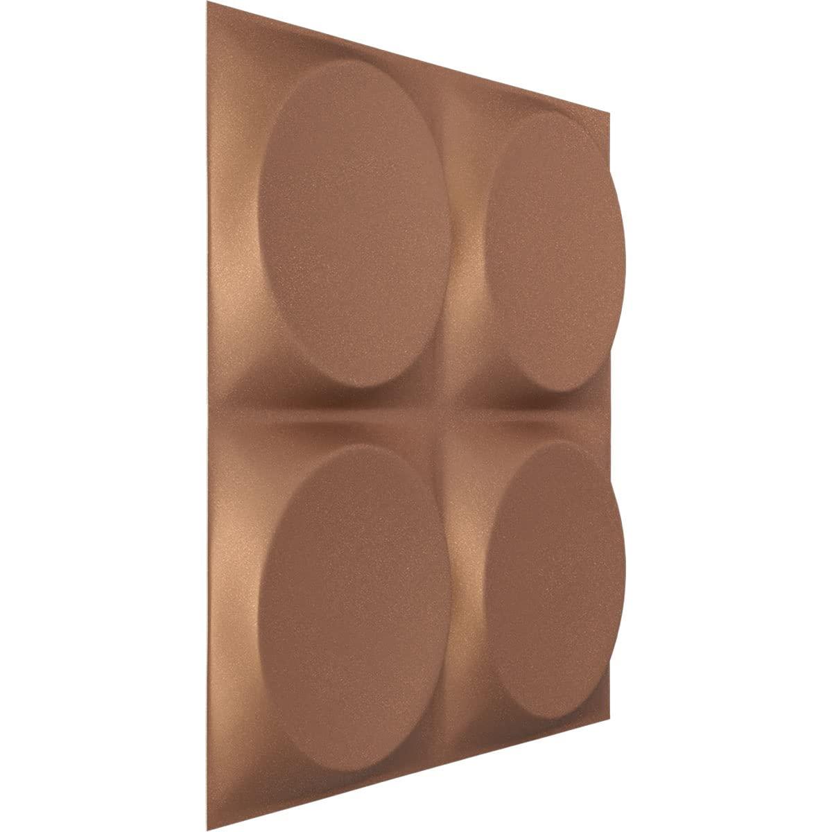 imageEkena Millwork WP12X12ADWH 11 78quotW x 11 78quotH Adonis EnduraWall Decorative 3D Wall Panel Covers 098 Sq FtAged Copper